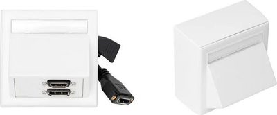 Prizë murale Vivolink WI221292, HDMI DisplayPort 3.5mm, e bardhë