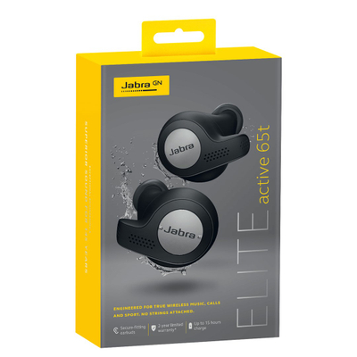 Слушалки Jabra Elite Active 65t, вистински безжични, Блутут, титаниум црна