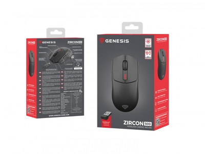 Mouse gaming pa kabllo Genesis Zircon 500 G2, 10000 DPI, 6 butona, i zi