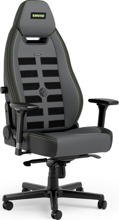 Karrige gaming noblechairs LEGEND Shure Edition, lëkurë PU, mbështetje për bel, gri e errët