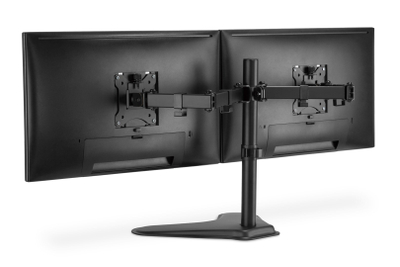 Mbajtëse monitori Digitus DA-90401, për 2 ekrane 15"-32", 8 kg, VESA 75x75 100x100, e zezë