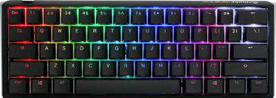 Tastierë mekanike Ducky One 3 Classic Mini, USB, layout gjerman, e zezë e bardhë