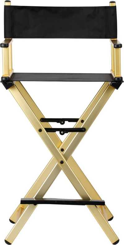 Кресло за шминкање Activeshop Makeup Chair Alu, склопливо, алуминиум, златна боја