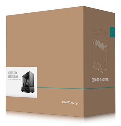 Kuti kompjuteri DeepCool CH690 DIGITAL, tower, ekran dixhital, e zezë