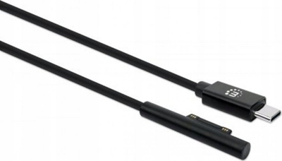 Kabllo karikimi Manhattan, USB-C në Surface Connect, 15V 3A, 1.8m, e zezë