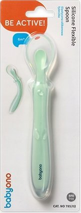 Lugë silikoni për bebe BabyOno Silicone Spoon, 6m+, mente