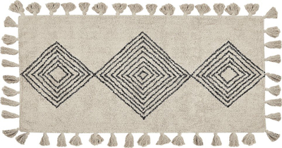 Tapet pambuku BULCUK Cotton Area Rug, 80 x 150 cm, boho, bezhë