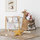 Raft muri Atmosphera Kids House, 2 nivele, dru pishe MDF, i bardhë