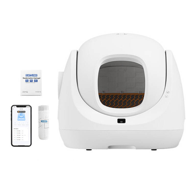 Kuti rëre automatike për mace CatLink SE Lite, 70L, vetë‑pastruese, e bardhë