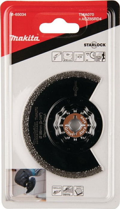 Teh segmenti Makita TMA070, 85mm, me diamant, i zi