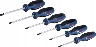 Set kaçavidash TORX Bosch Professional, 6 copë, çelik krom vanadium, dorezë SoftGrip