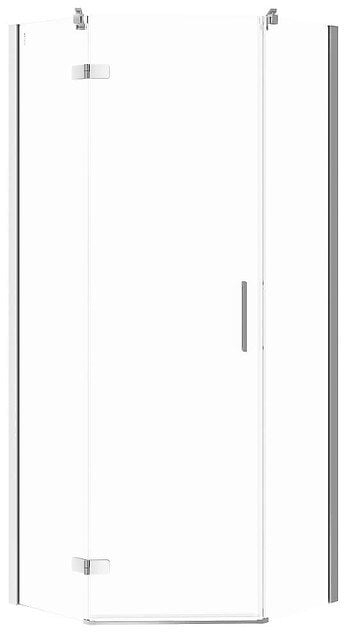 Kabinë dushi City S584-076, pentagonale 80x80x195 cm, xham transparent, montim majtas