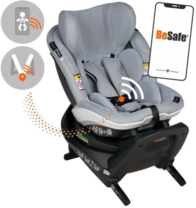 Ulëse për veturë BeSafe iZi Turn M i-Size, rrotullim 360°, DigitalSafety, gri
