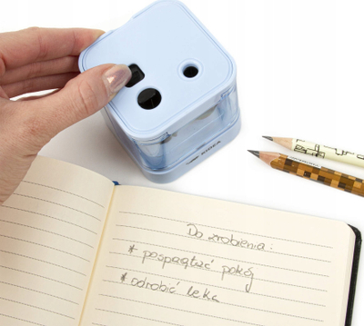 Mprehës elektrik lapsash Derform Double Electric Sharpener, me dy dalje, i vogël portativ