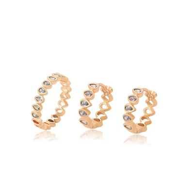 Set unazë/vathë Xuping, të praruar në ar 18K, #9