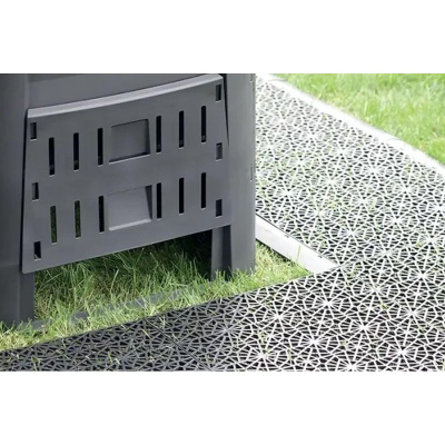 Pllakë kopshti MOSAIC Black, plastike, 39.7x39.7 cm, e zezë
