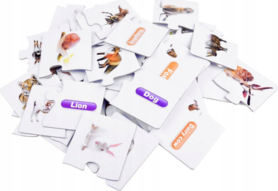 Puzzle edukativ Hao Xiang Animal, 30 pjesë, në anglisht, me ngjyra