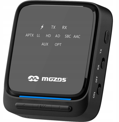 Adapter Bluetooth Mozos B3, transmetues edhe pranues, aptX HD, me dalje optike edhe AUX