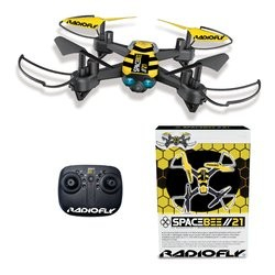 Dron RADIOFLY Space Bee 21, 17.5x17 cm, me telekomandë, i verdhë me të zi