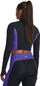 Jaka sport Under Armour Project Rock Cropped Gym për femra, me mëngë të gjata, për stërvitje, e zezë