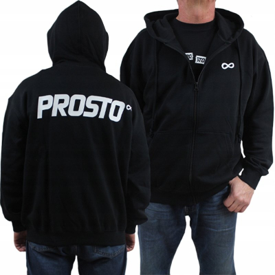 Bluzë me kapuç Prosto Zip Hoodie Infinity, meshkuj, pambuk, L, e zezë