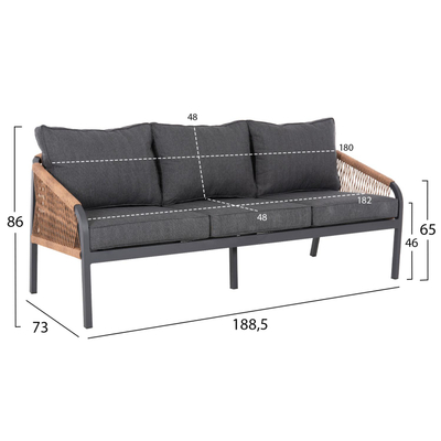 Set kopshti lounge 4-copë Maerly (HM6056.03)