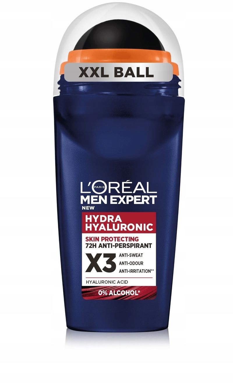 Antiperspirant roll-on L’Oreal Paris Men Expert Hydra Hyaluronic, 72h, 50ml, blu