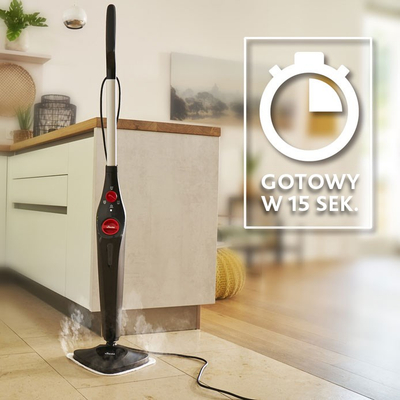 Mop avulli Vileda Steam Plus, elektrik, me 3 nivele avulli, i kuq