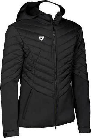 Xhaketë sportive Arena Hooded F/Z Half-Quilted, XXL, me kapuç, e zezë