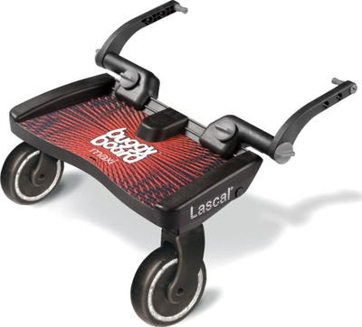 Platformë për karrocë Lascal Buggy Board Maxi, universale, me dy rrota, e kuqe