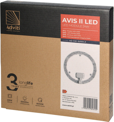 Modul LED panel zëvendësues, 24W, 4000K, 21.5cm