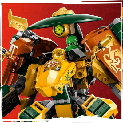 Lodër me lego ndërtimi LEGO Ninjago 71794 Lloyd edhe Arin Ninja Team Mechs, set për ndërtim për kalamaj 9+, me ngjyra nga të gjitha