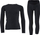 Термички долен сет за деца Craft Core Wool Merino Junior, мерино волна, Regular Fit, црна меланж