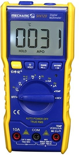 Дигитален мултиметар Mechanic SIV120, True RMS, LCD екран, сино и жолто