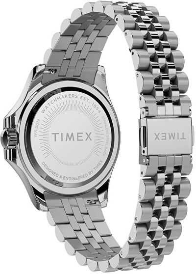 Orë dore për femra Timex Kaia TW2V79600, e argjendtë/kaltër