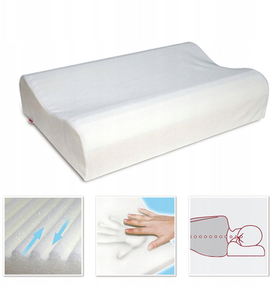 Jastëk ortopedik Delta Memory Foam, anatomik, memory foam, i bardhë
