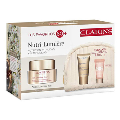 Set për kujdesin ndaj lëkurës Clarins Nutri-Lumière Skin Nourishing Kit, 3 elemente