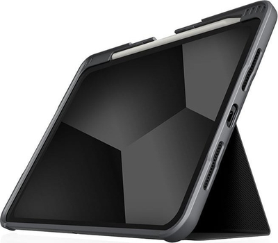 Kuti mbrojtëse STM Dux Plus për iPad Pro 11" M4 2024, shpinë transparente, hapësirë për Apple Pencil, e tejdukshme