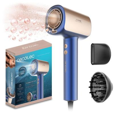Tharëse flokësh Cecotec DryGlam Nano Plasma, motor BLDC, teknologji jonike, blu