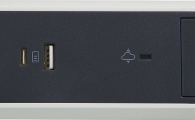 Zgjatës Legrand Premium, 3 presa, 2x USB A C, kabëll 1.5m, i bardhë grafit