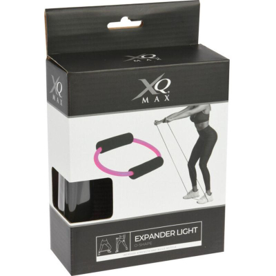 Ekspander fitnesi XQmax Expander Light, formë rrethi, rezistencë e lehtë, rozë