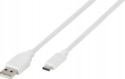 Kabllo USB-C në USB-A Vivanco 38756, 1.2m, karikim i shpejtë, e bardhë