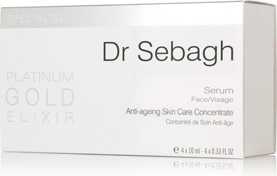 Serum fytyre Dr Sebagh Platinum Gold Elixir, anti-age, 4x10ml, i artë