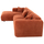 Divan-Shtrat këndor Bricken majtas 110–282×98–160×72 Hcm (HM3275.03L), kuqe