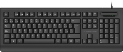 Tastierë Conceptronic KAYNE01IT, USB, lexues Smart ID Card, layout italian, e zezë