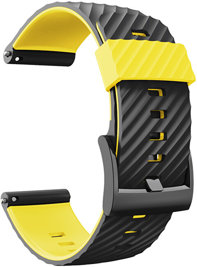 Rripa për orë dore 4wrist Suunto 7, Suunto 9, 9 Baro & Spartan Sport, verdhë/zi