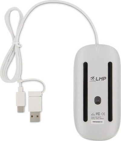 Глушец LMP Easy, со кабел, USB, USB-C, бело