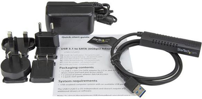 Përshtatës StarTech USB 3.1 A/SATA Enclosure, i zi
