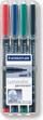 Set stilolapsash për projektor Staedtler Lumocolor S314WP4, 4 copë, shumëngjyrëshe