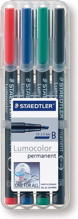 Set stilolapsa për projektor Staedtler Lumocolor S314WP4, 4 copë, shumëngjyrëshe